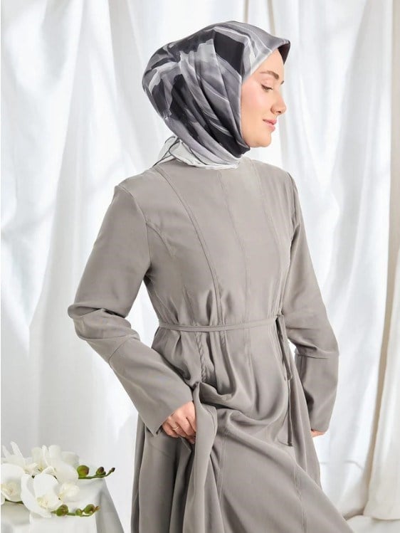 Silk Home Twill İpek Eşarp - 11545-05 Gri