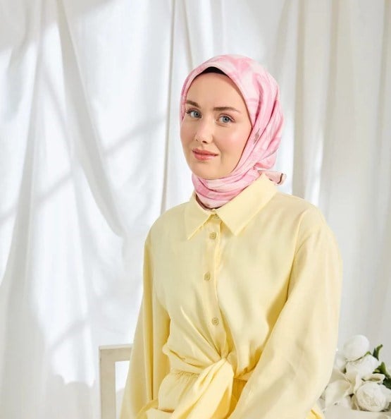 Silk Home Twill İpek Eşarp - 11548-24 Pembe