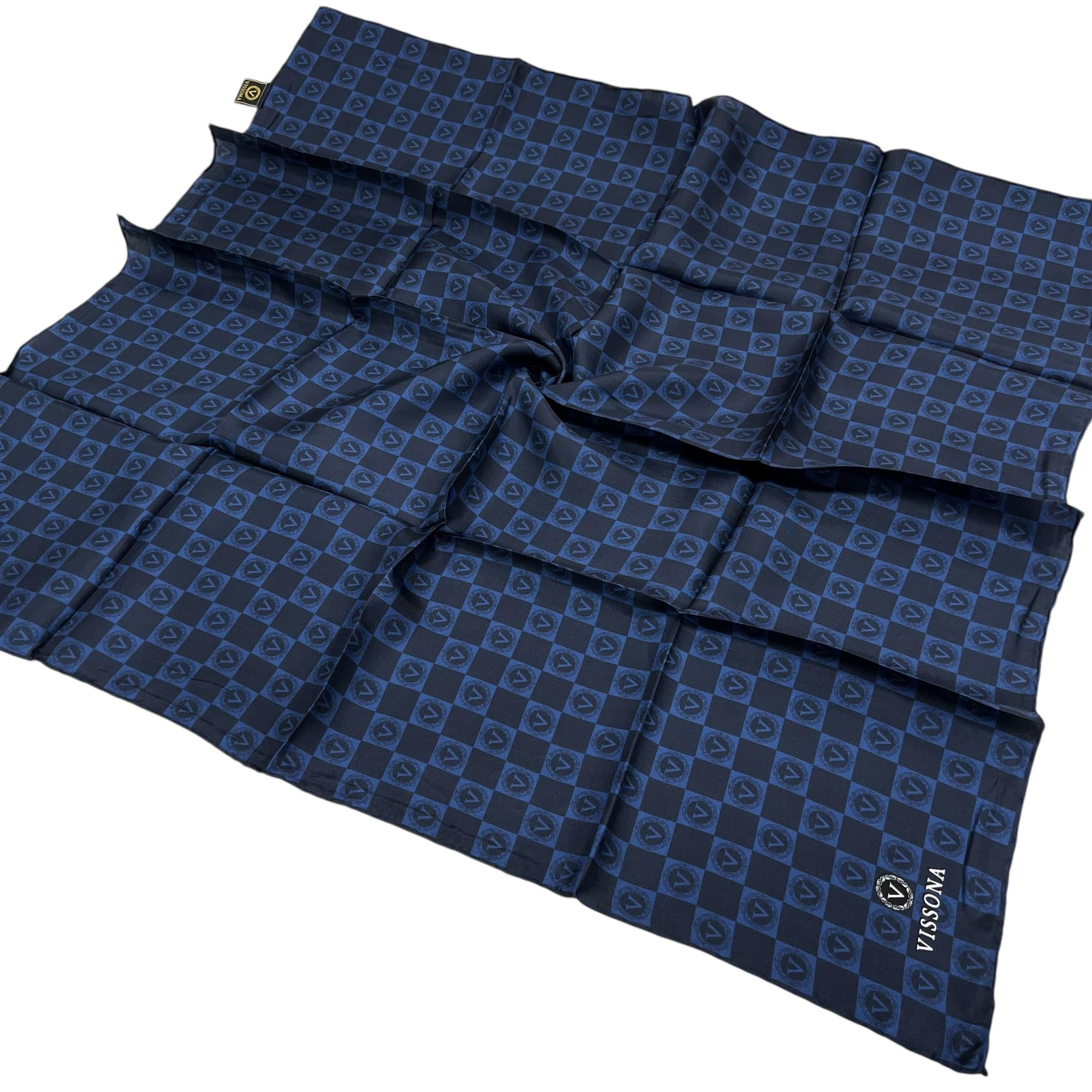 Vissona Twill İpek Eşarp - 51495 - 0019 Lacivert
