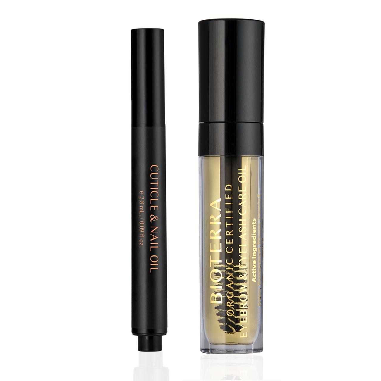 Bioterra Kaş Kirpik Uzatıcı Serum 5 ml + Tırnak Güçlendirici ve Uzatıcı Yağ 2,8 ml Bakım Seti