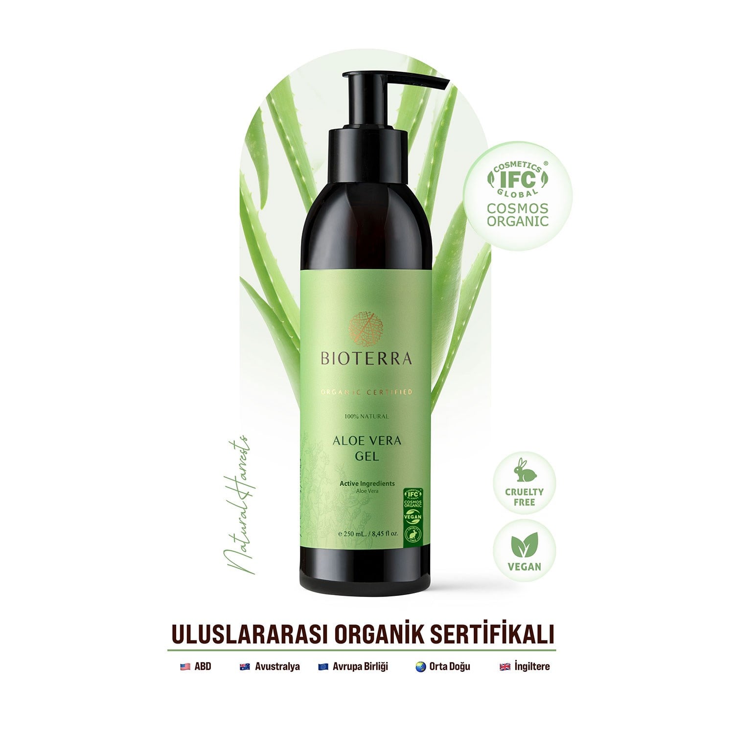 Bioterra Organik Aloe Vera Jel 250 ml