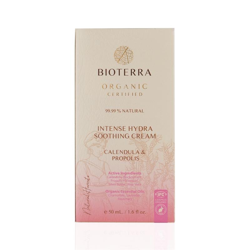 Bioterra Organik İntense Hydra Soothing Cream Yoğun Nemlendirici Yatıştırıcı (Propolis Aynısafa) Krem 50 ml