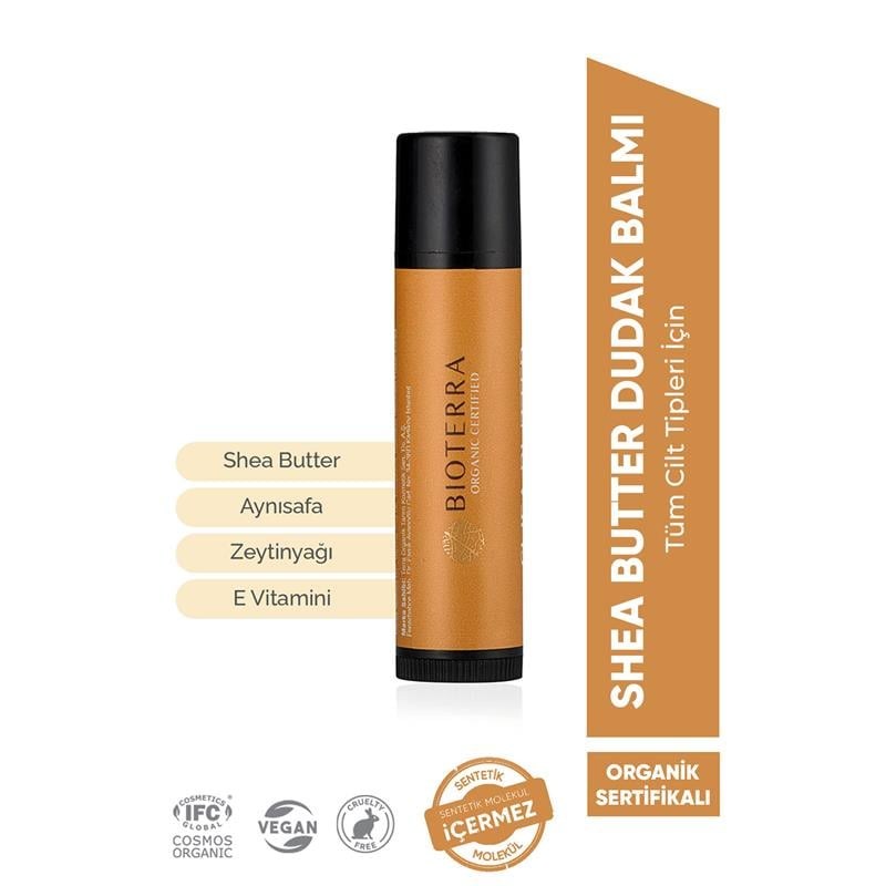 Bioterra Organik Shea Butter Dudak Balmı 5 ml