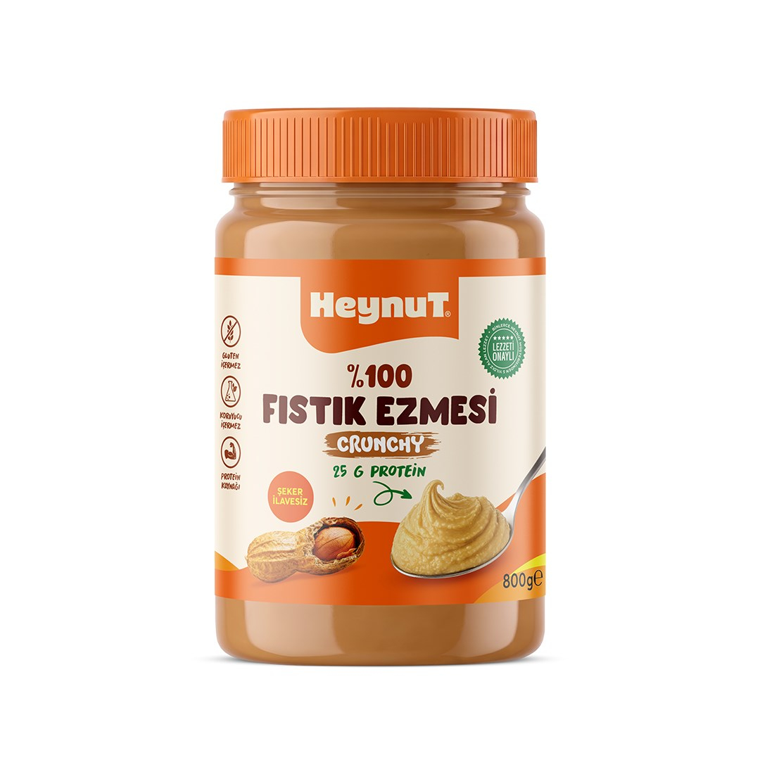 HeynuT %100 Fıstık Ezmesi (Parçacıklı) 800g