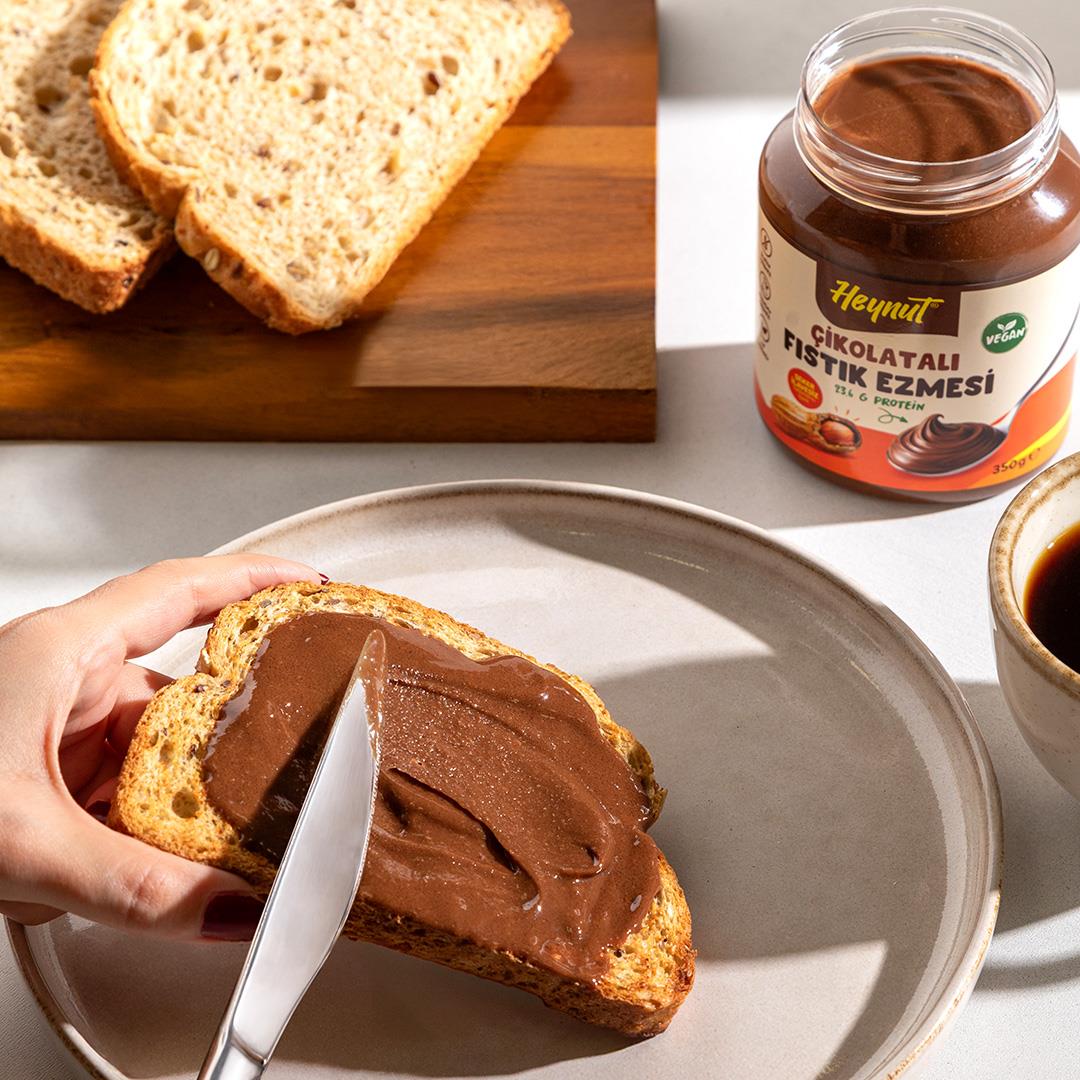 Şeker ilavesiz Çikolatalı Fıstık Ezmesi 350g