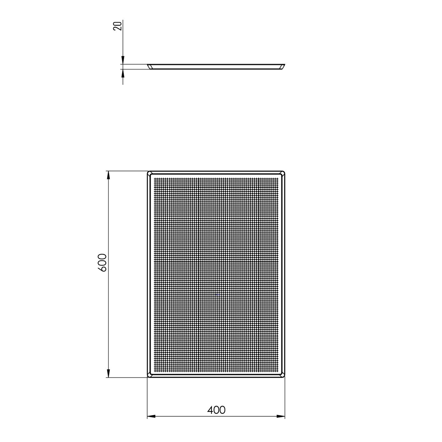 40x60 cm Delikli İtalyan Tava, Kaplamalı