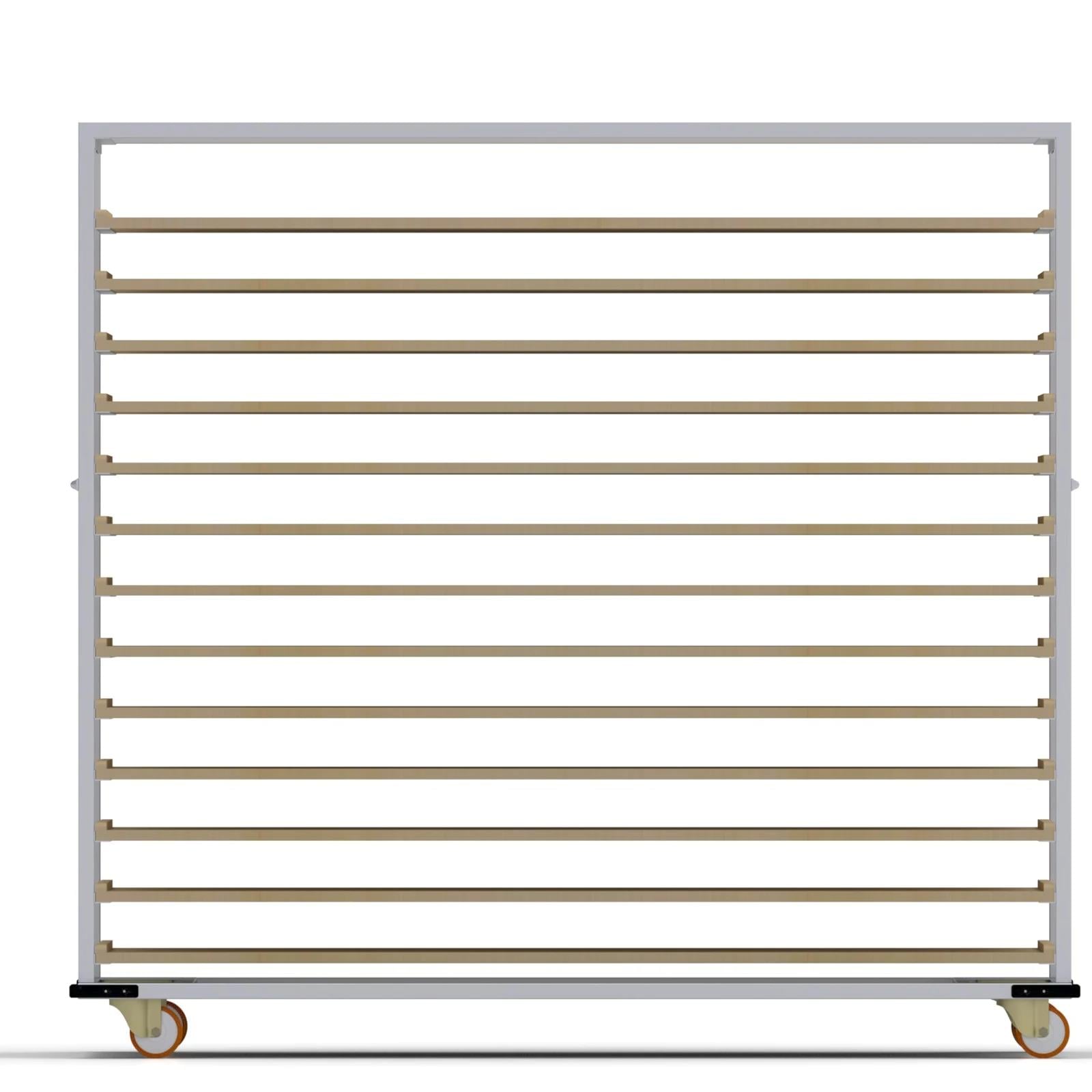 80x180 cm Tahta Pasa Arabası 13 Raflı
