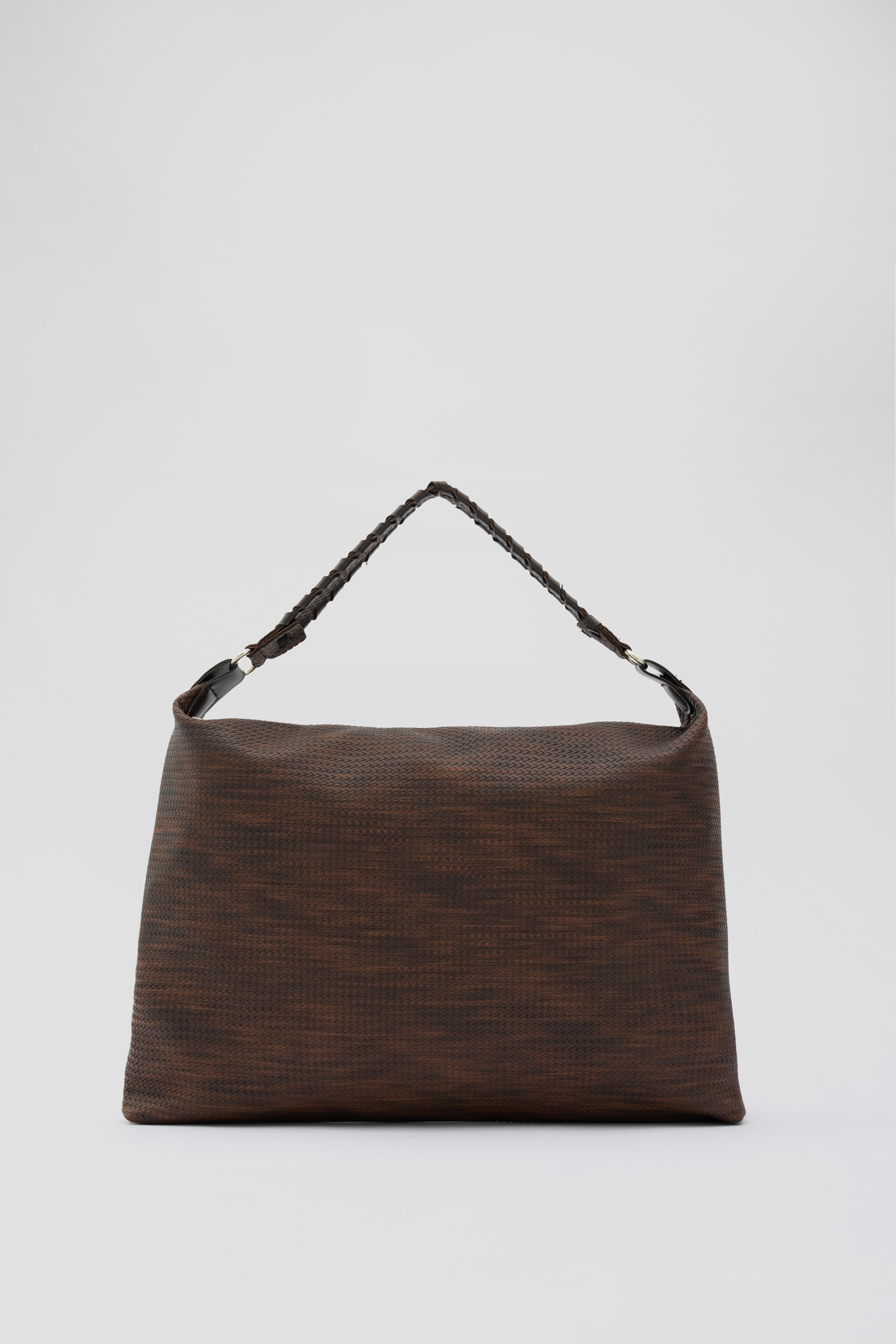 Polly Örgülü Salaş Omuz Çantası Kahve