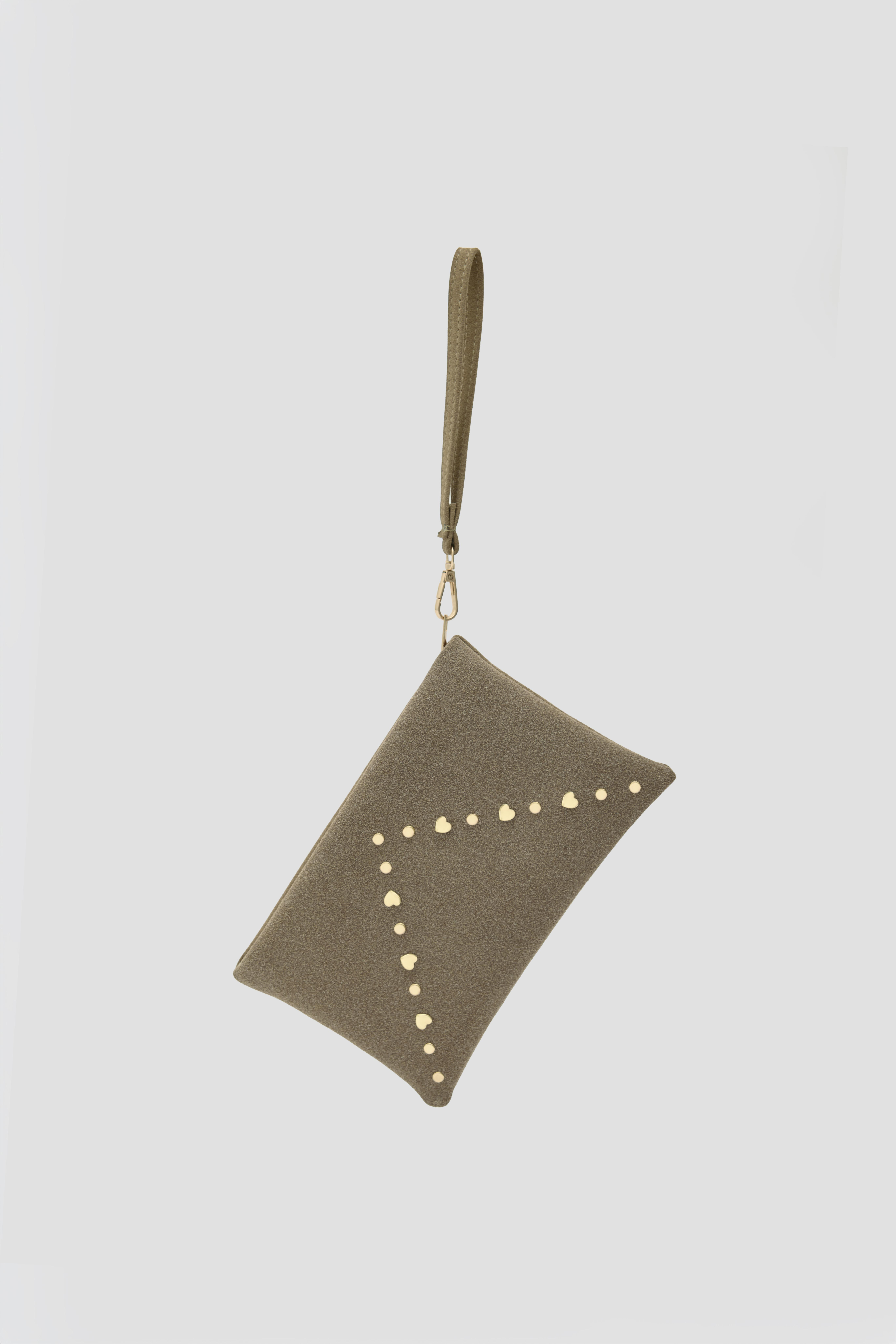 Geez Troklu Clutch Çanta Vizon