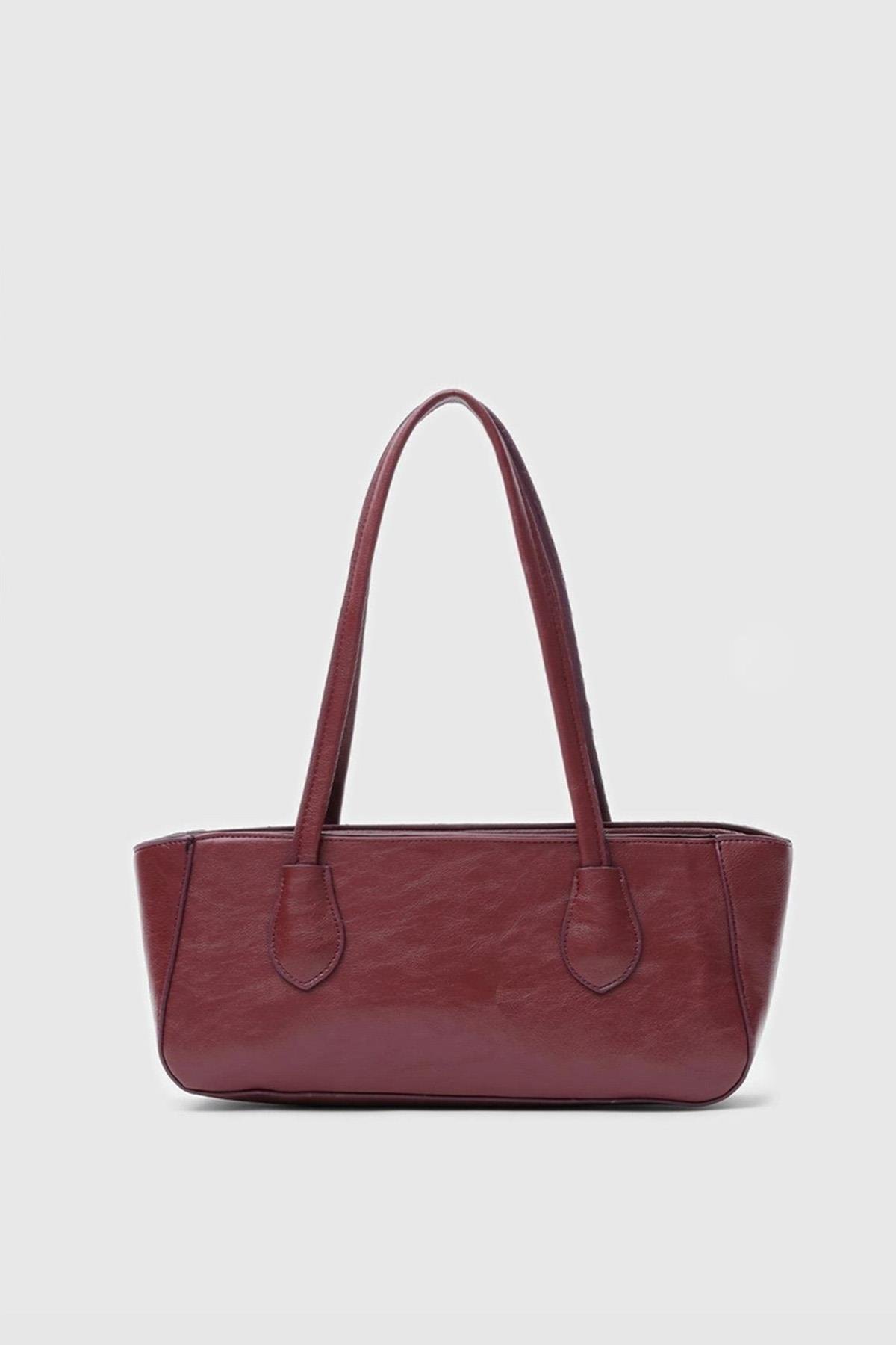 Lea Baget Çanta  Bordo