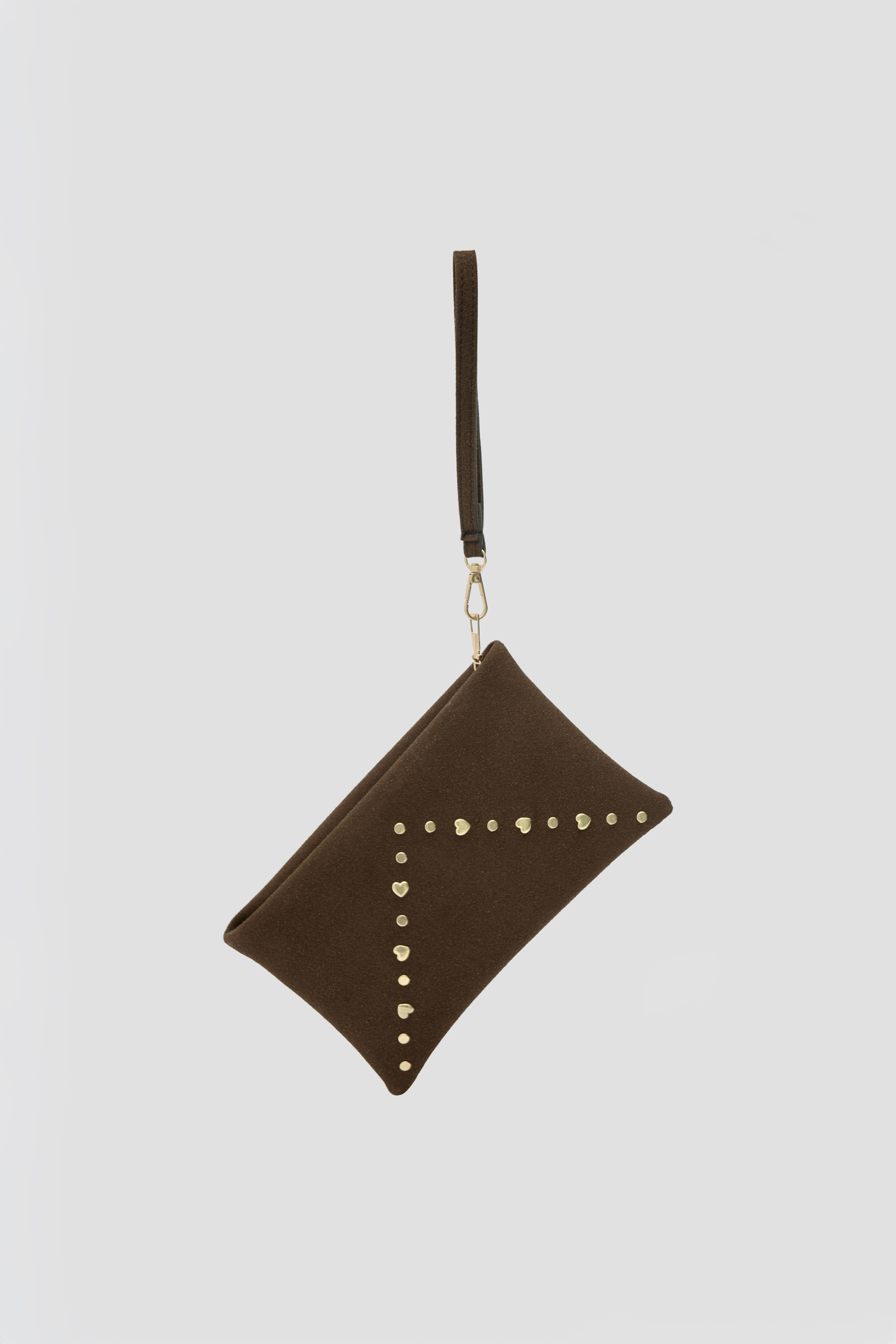 Geez Troklu Clutch Çanta Kahve