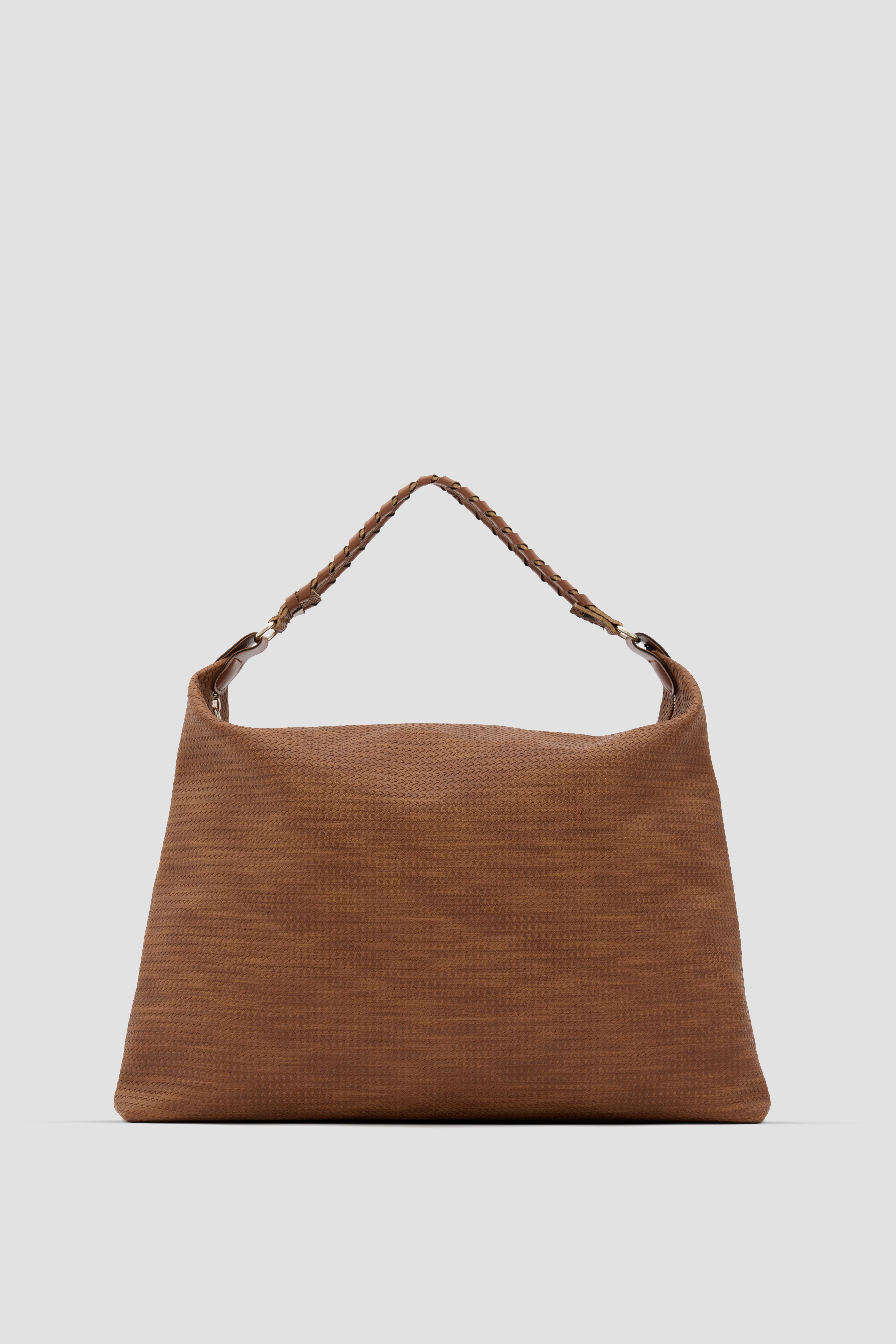 Polly Örgülü Salaş Omuz Çantası Taba