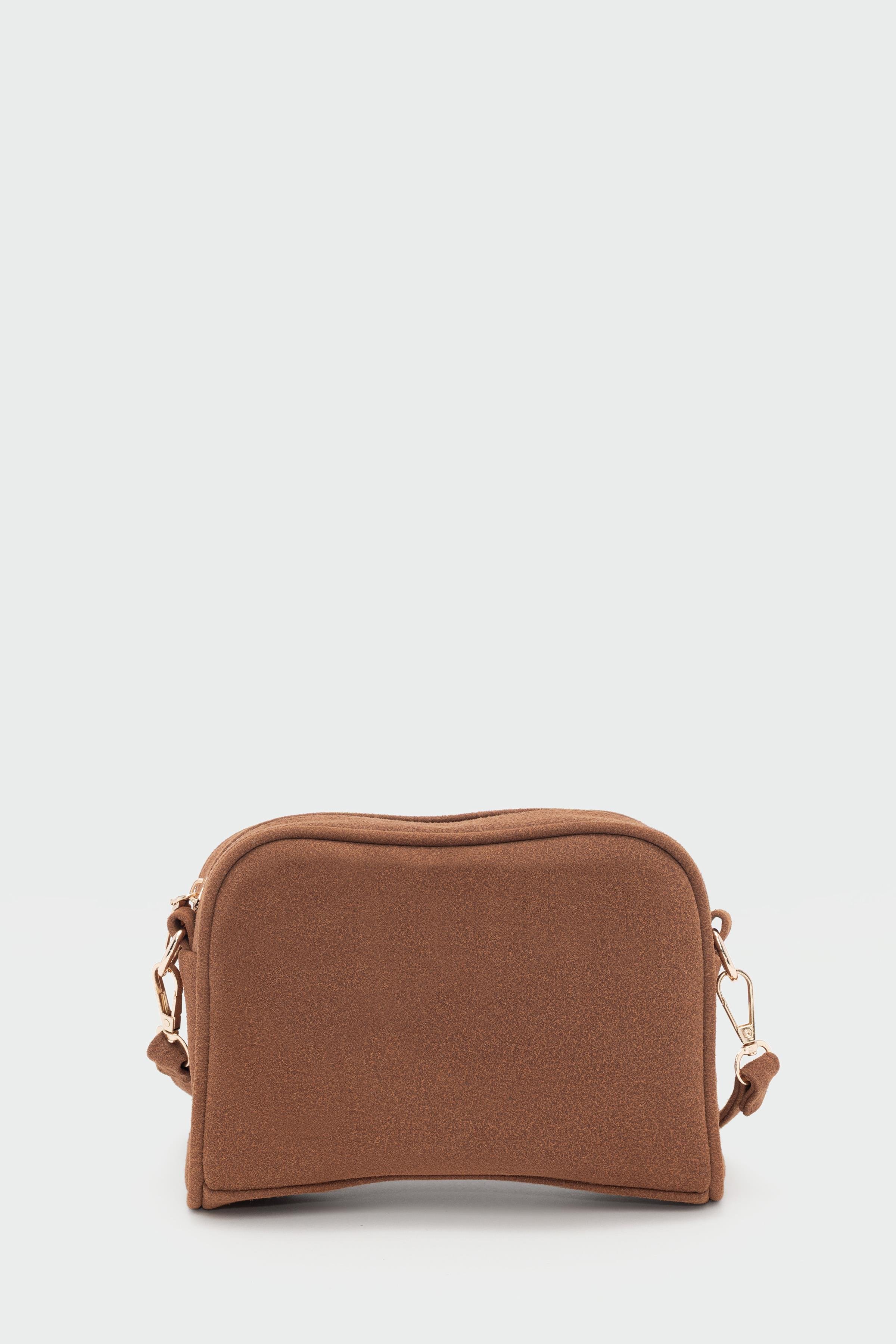 Hana Süet Çapraz Çanta Taba