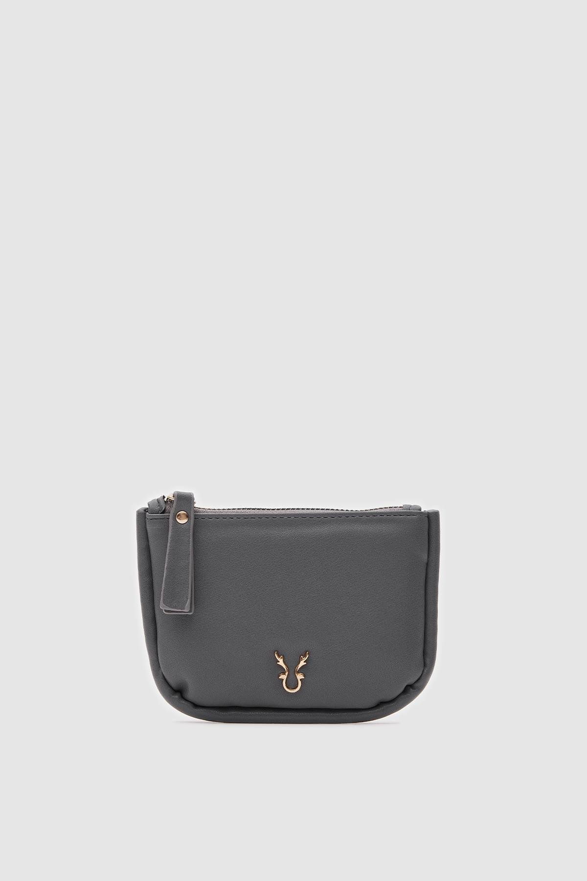 Figürlü Bozuk Para Cüzdanı Mika Antrasit