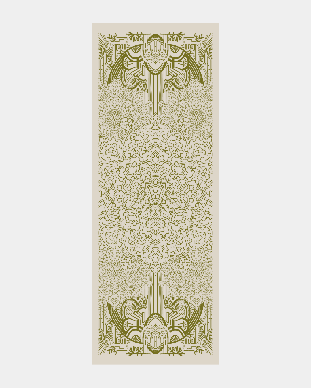 Beyaz Işık & Altın Zeytin Harem Rüyası Desen Şal