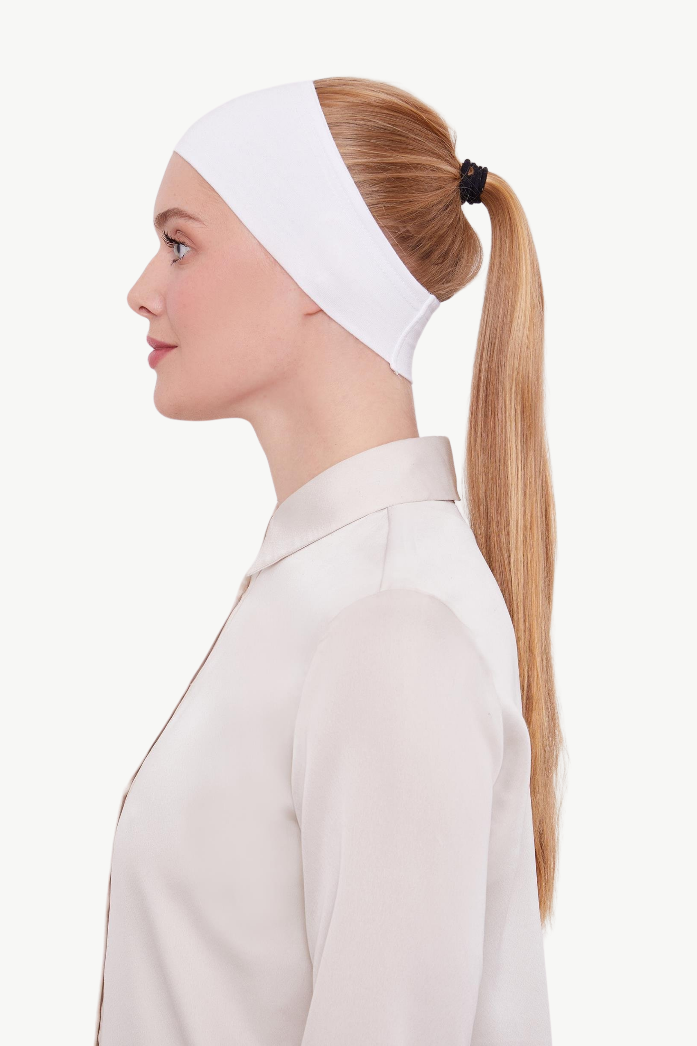 Beyaz Silikonlu Bandana