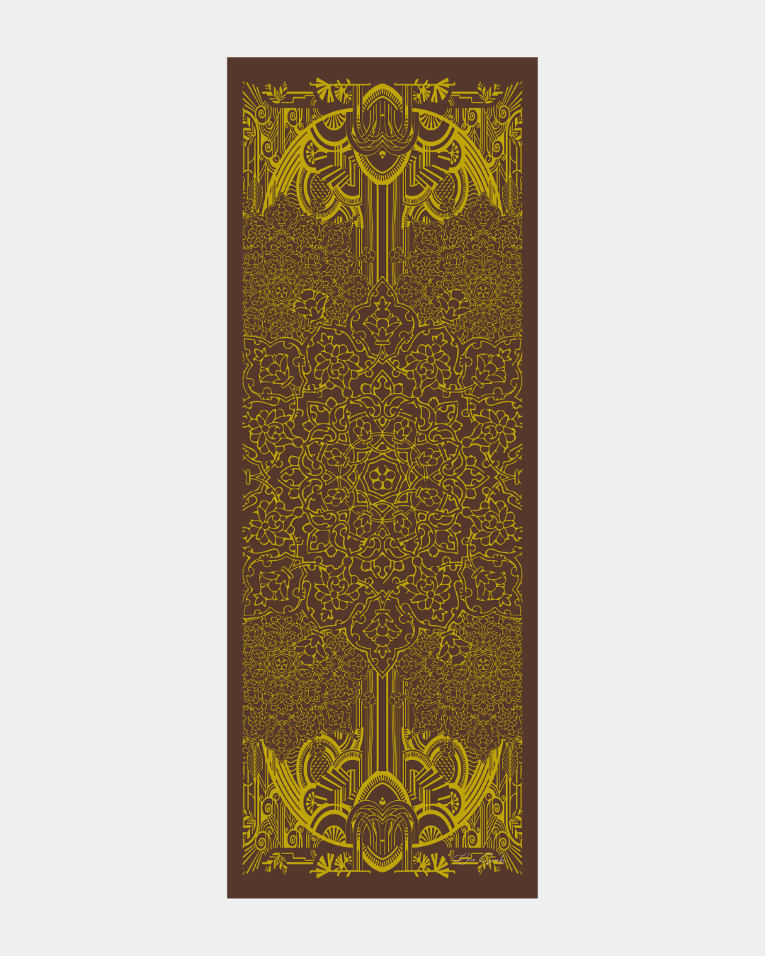 Buhur Kahvesi & Saf Sarı Harem Rüyası Desen Şal