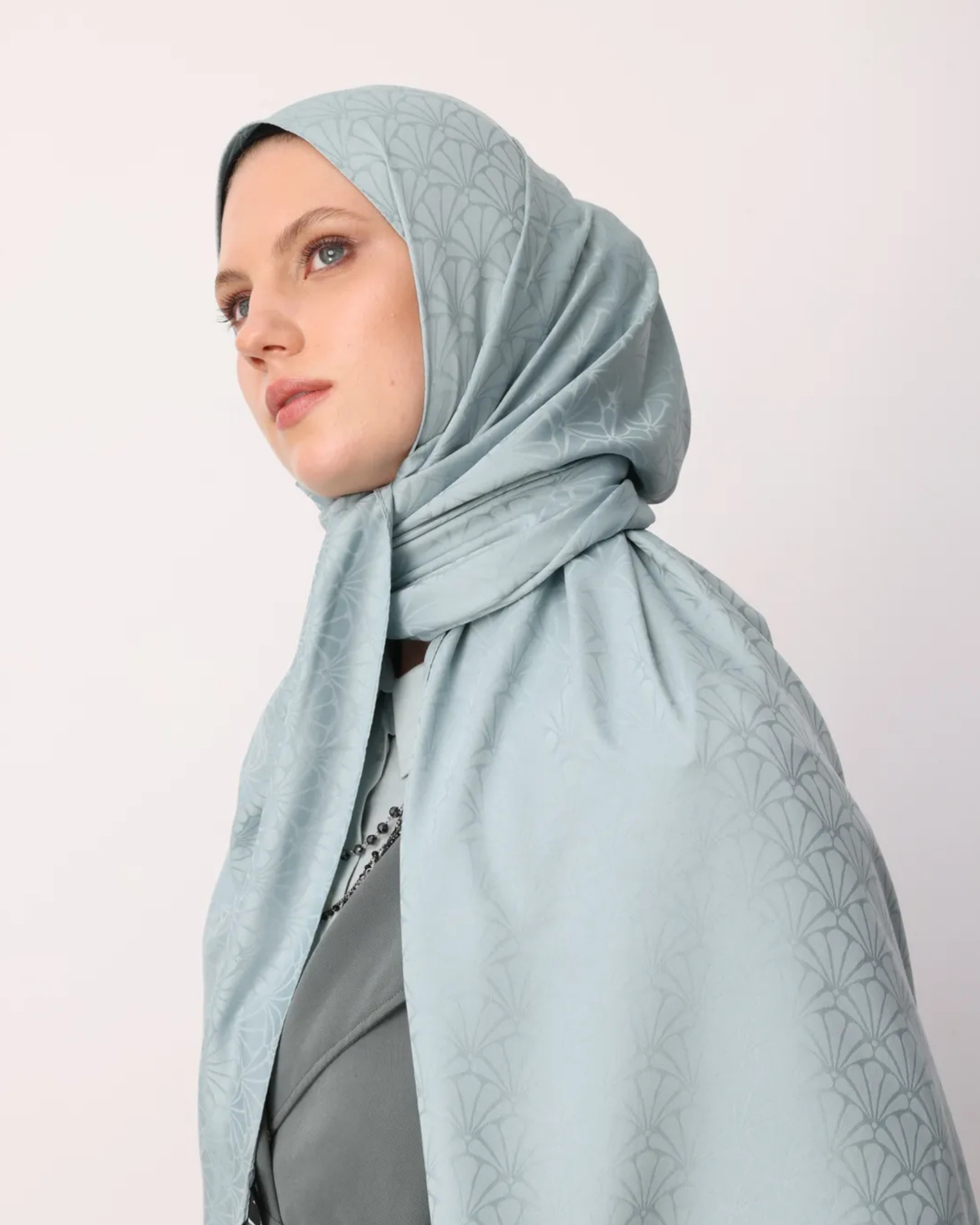 Çağla Lotus Desen İpeksi Jakar Şal