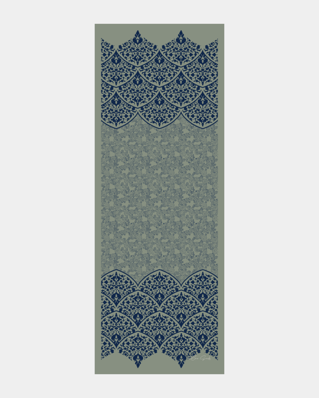 Duman & Lacivert Saraylı Desen Şal