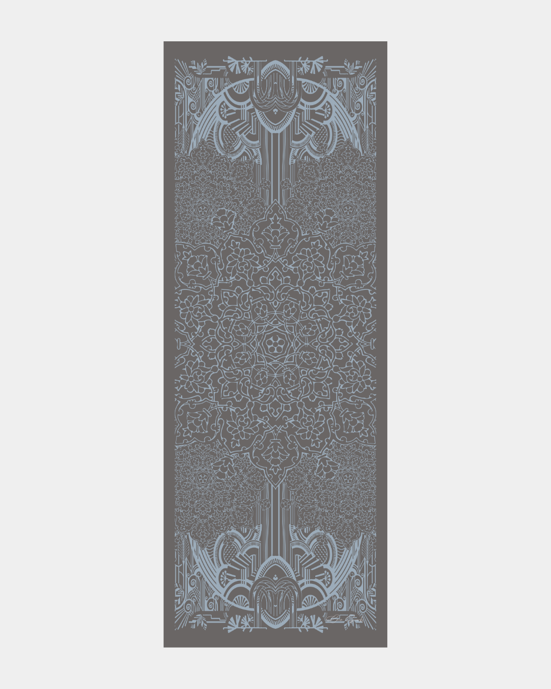 Füme Kahve & Buz Mavi Harem Rüyası Desen Şal