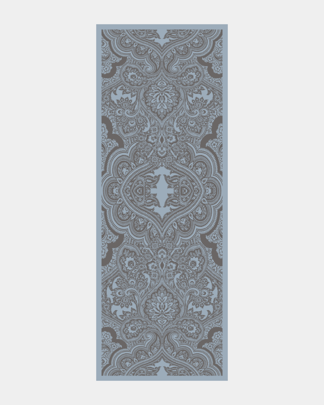 Füme Kahve & Buz Mavi Sultani Desen Şal