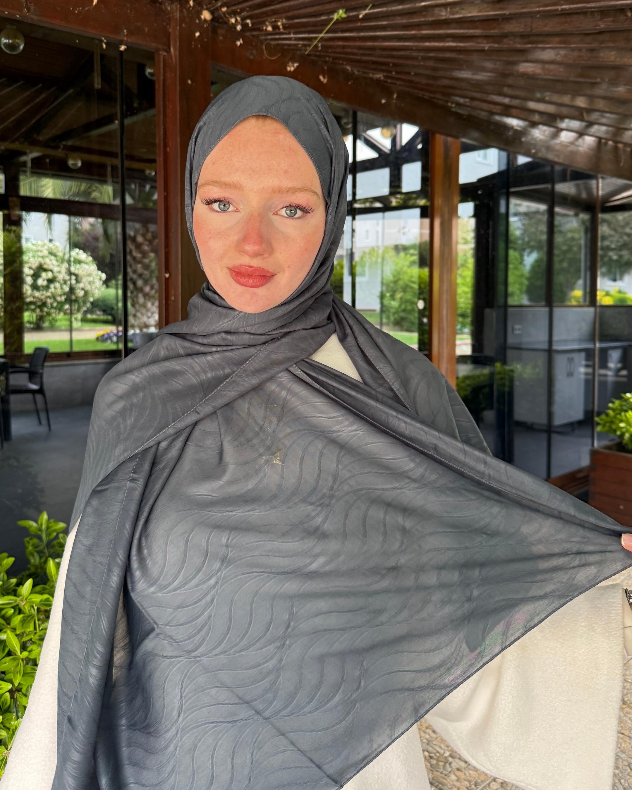 Füme Su Yolu Lyocell Bambu Jakar Şal