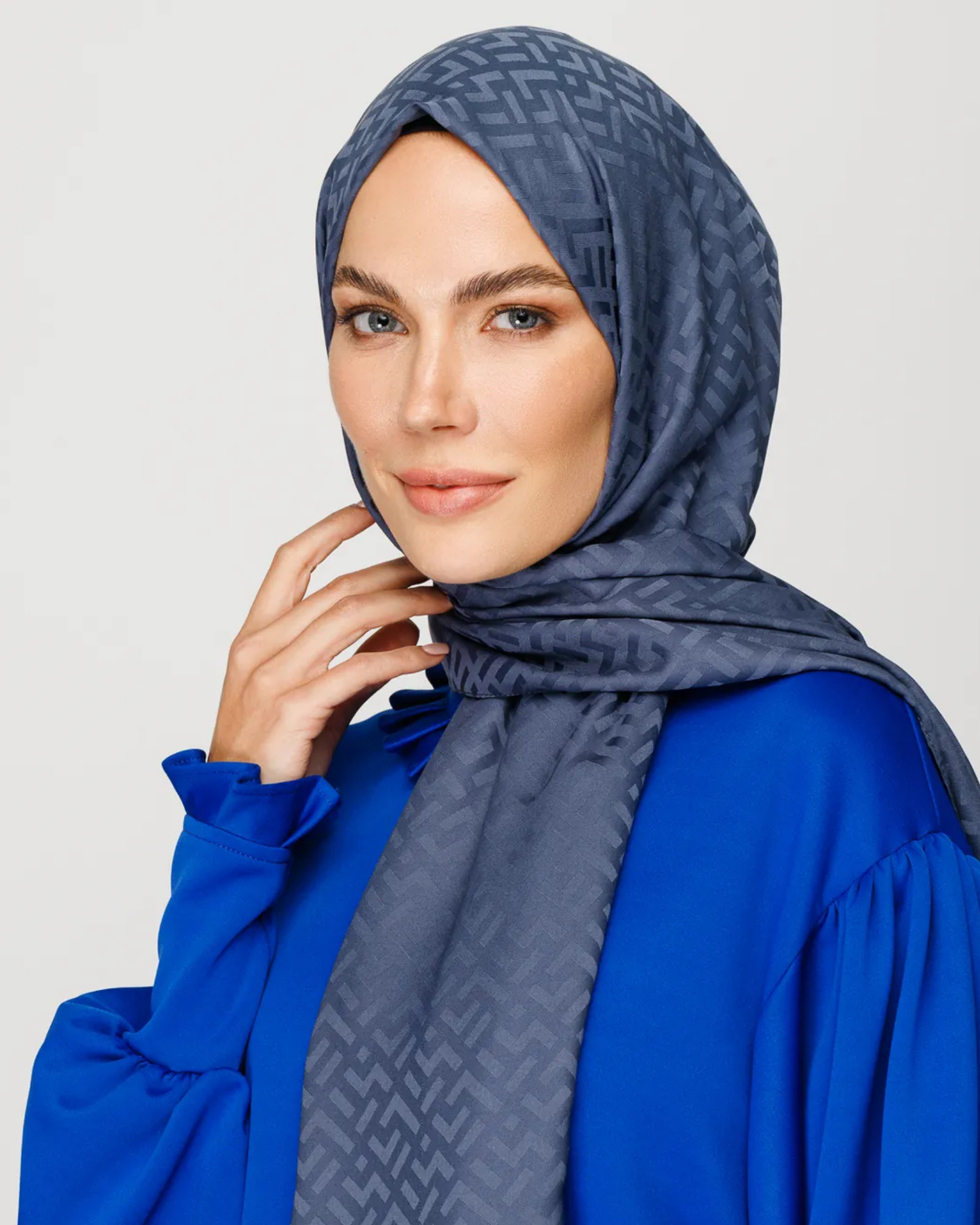 Füme Z Desen İpeksi Jakar Şal