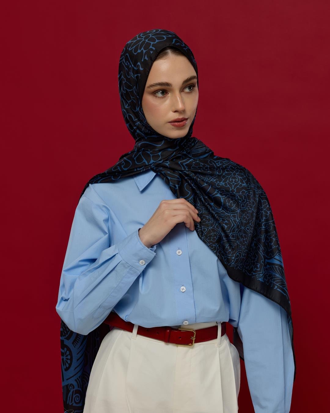 Gece & Mavi Harem Rüyası Desen Şal