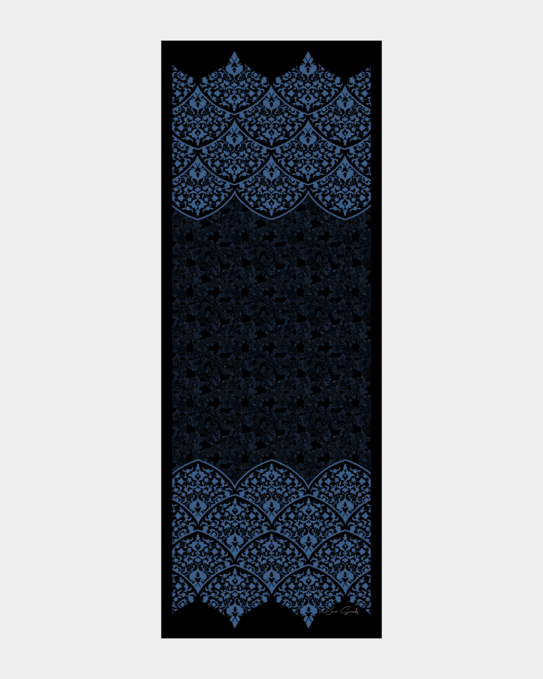 Gece & Mavi Saraylı Desen Şal