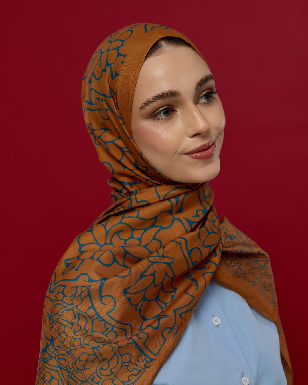 Hardal Zerafeti & Safir Harem Rüyası Desen Şal