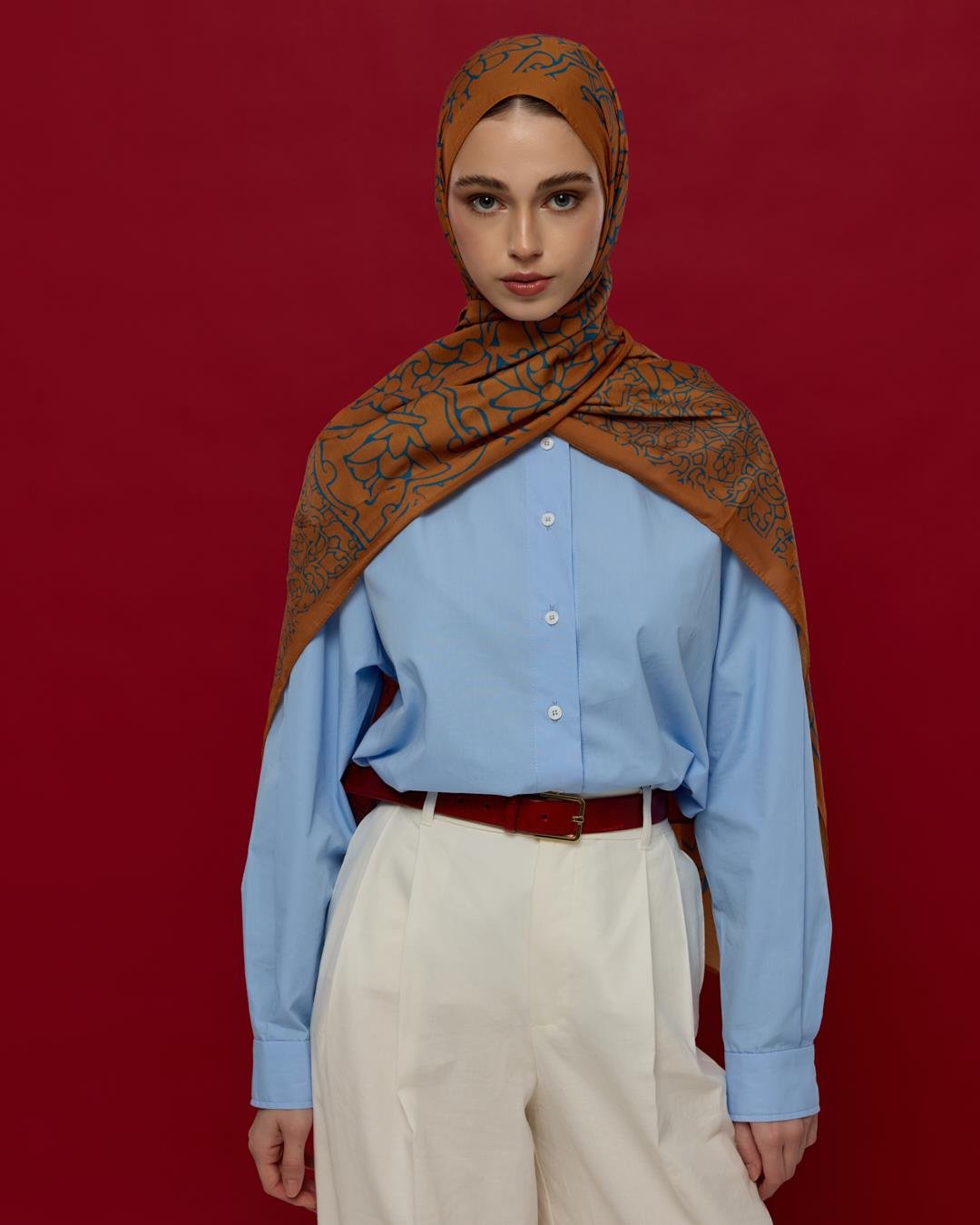 Hardal Zerafeti & Safir Harem Rüyası Desen Şal