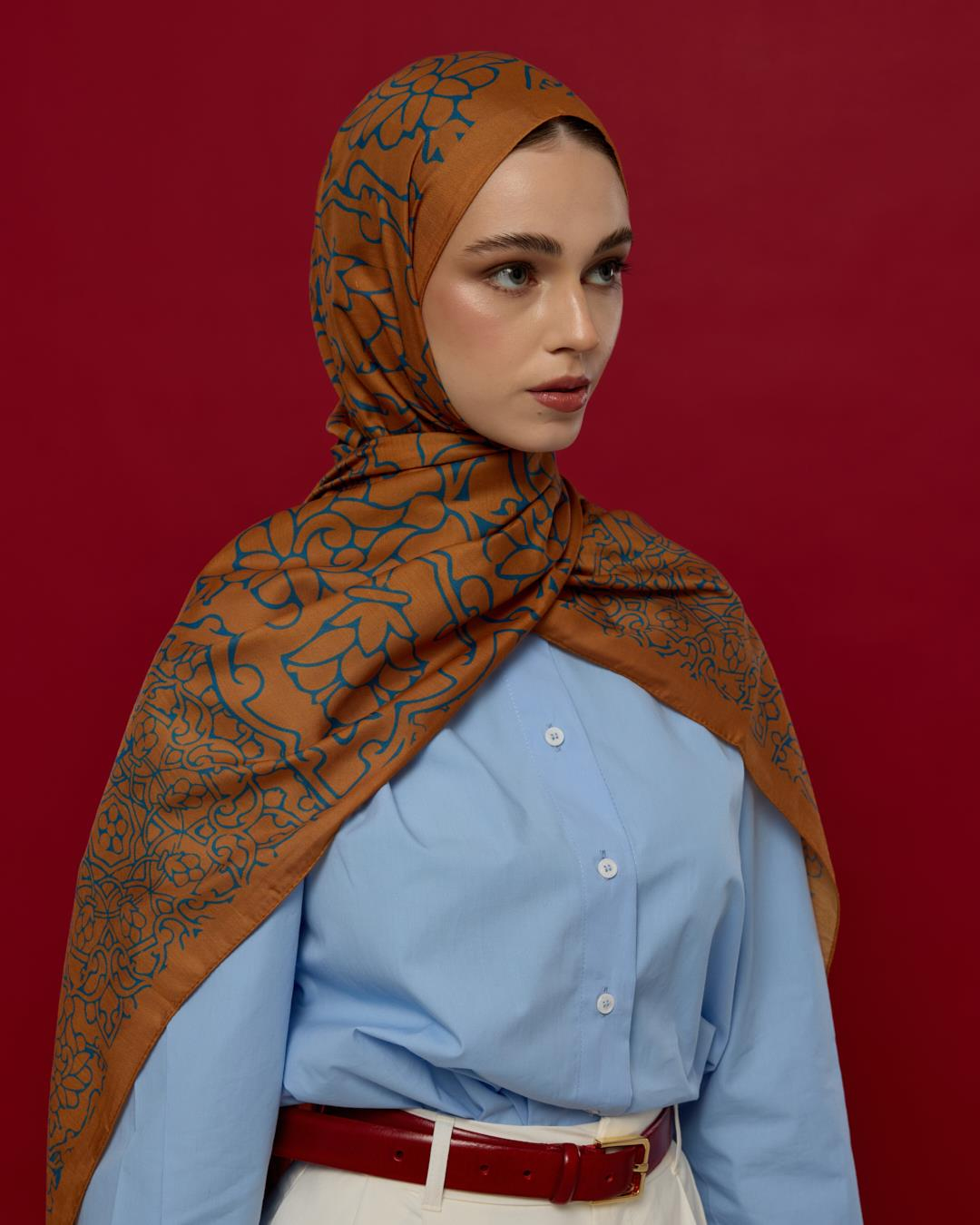 Hardal Zerafeti & Safir Harem Rüyası Desen Şal