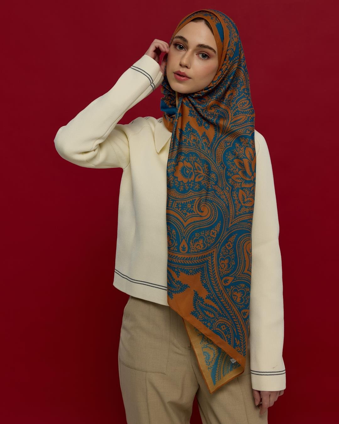 Hardal Zerafeti & Safir Sultani Desen Şal