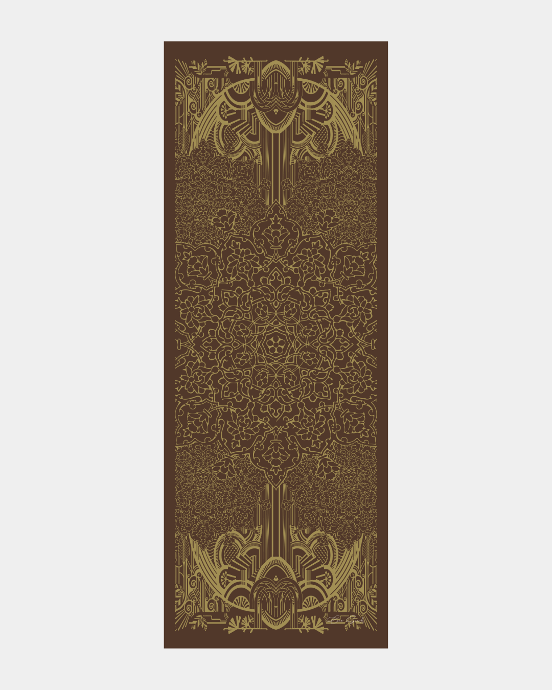 Kavrulmuş Kahve & Susam Işıltısı Harem Rüyası Desen Şal