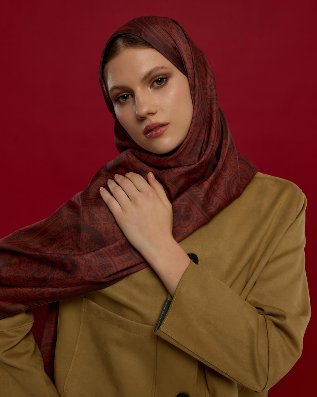 Kestane Kabuğu & Tuzlu Karamel Sultani Desen Şal