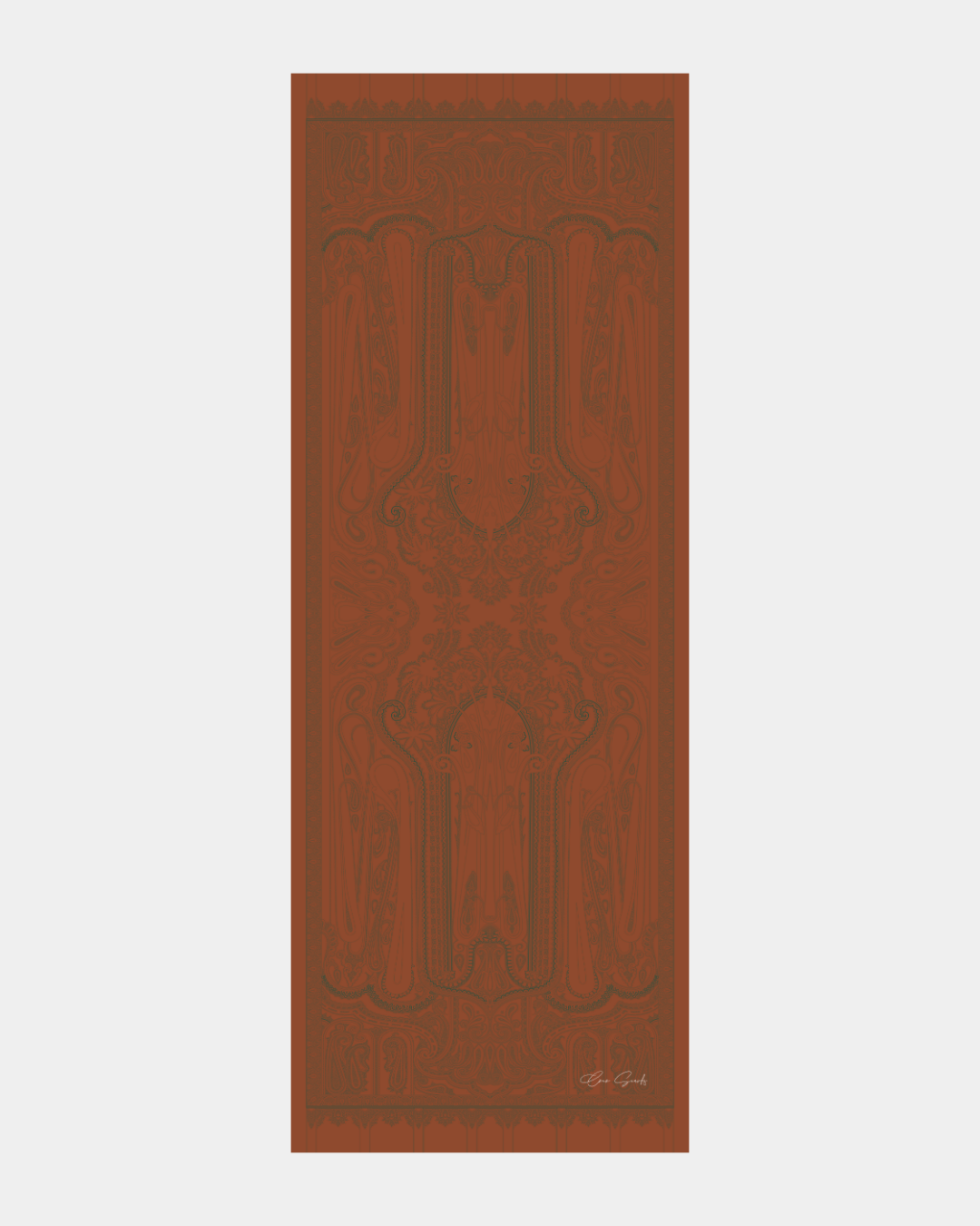 Kızıl Bakır & Koyu Yeşil Hürrem Desen Işıltılı Şal