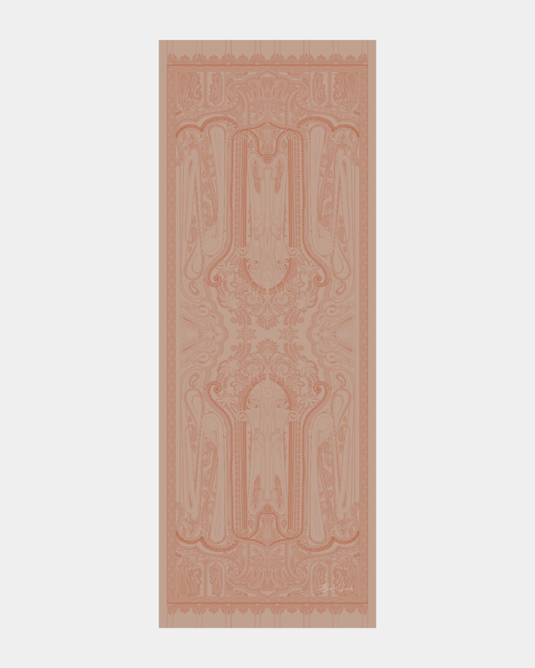 Krem Gölgesi & Kiremit Hürrem Desen Işıltılı Şal