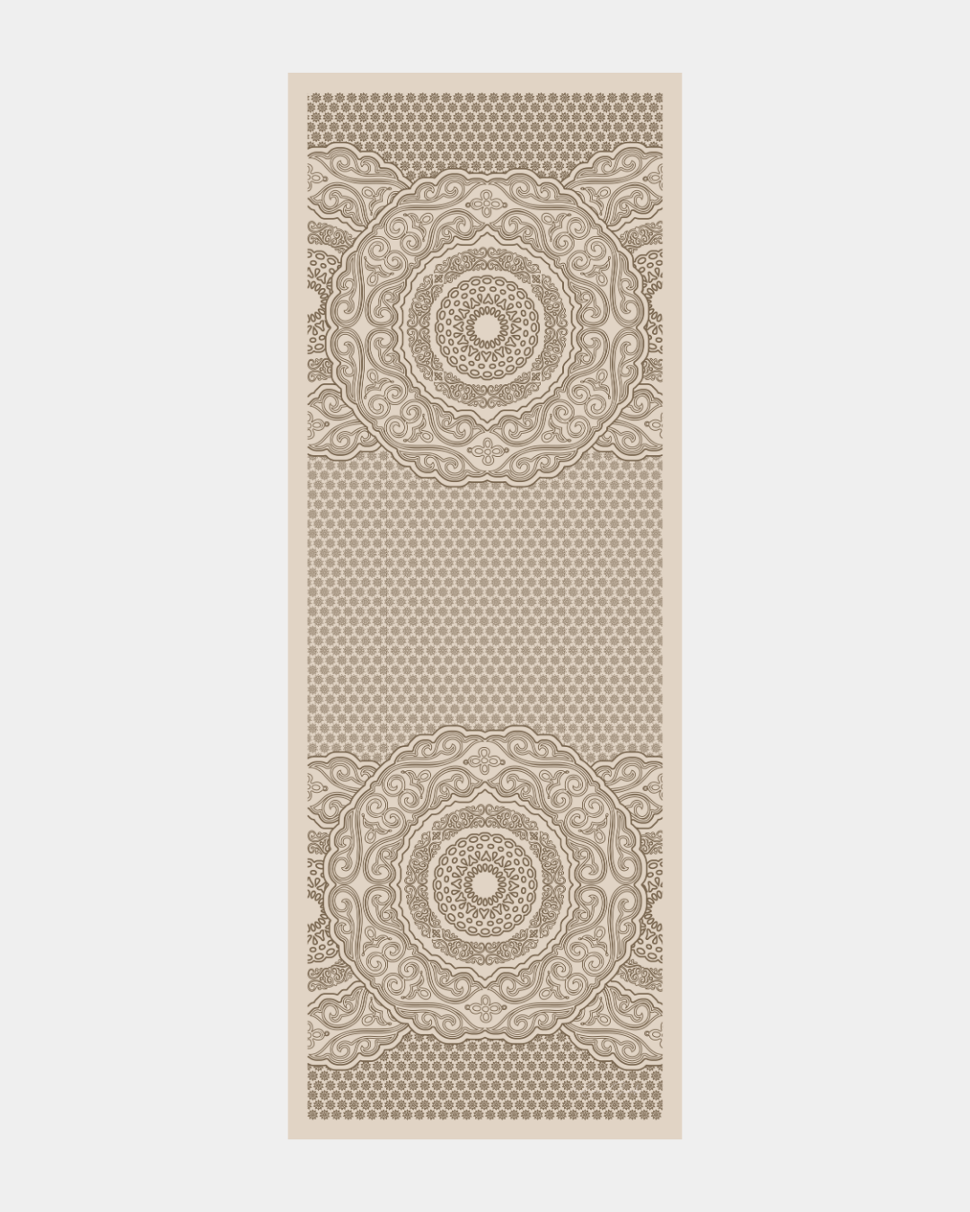 Krem & Toprak Halime Ana Desen Işıltılı Şal