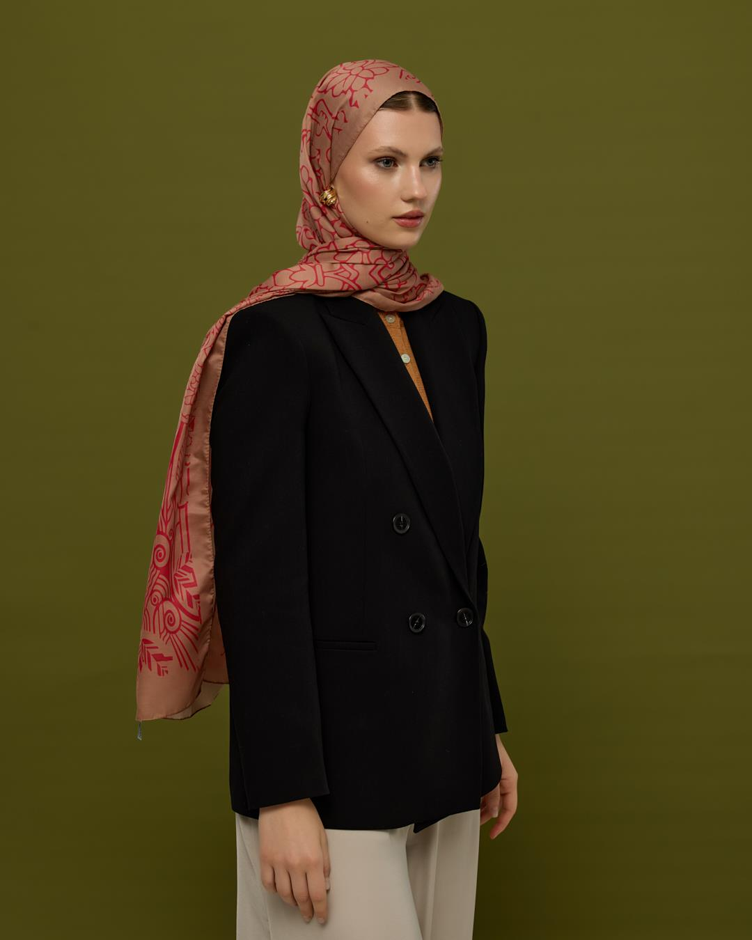 Kum Beji & Nar Çiçeği Harem Rüyası Desen Şal