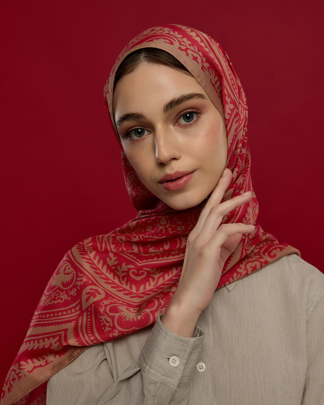 Kum Beji & Nar Çiçeği Sultani Desen Şal