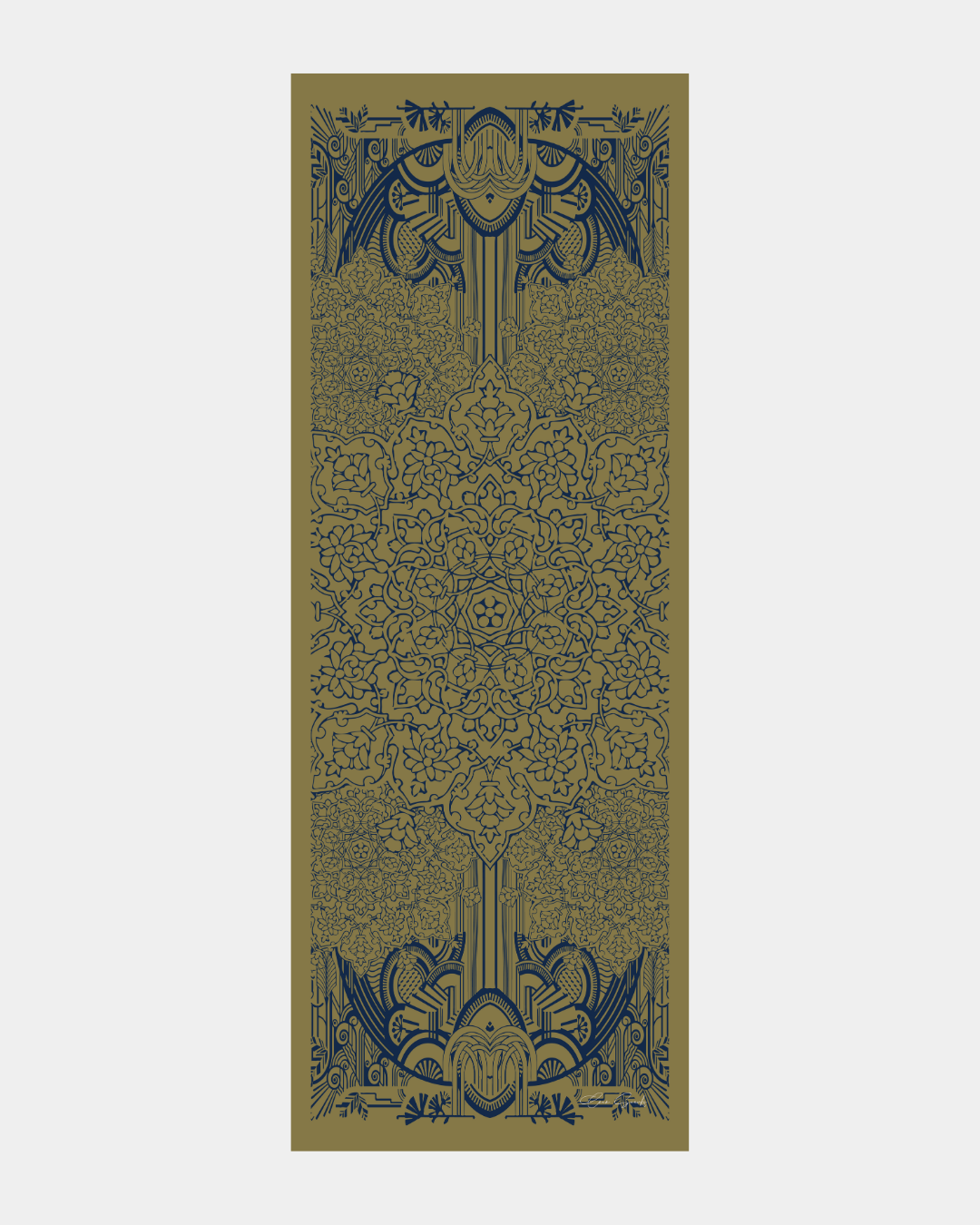 Lacivert & Altın Harem Rüyası Desen Şal