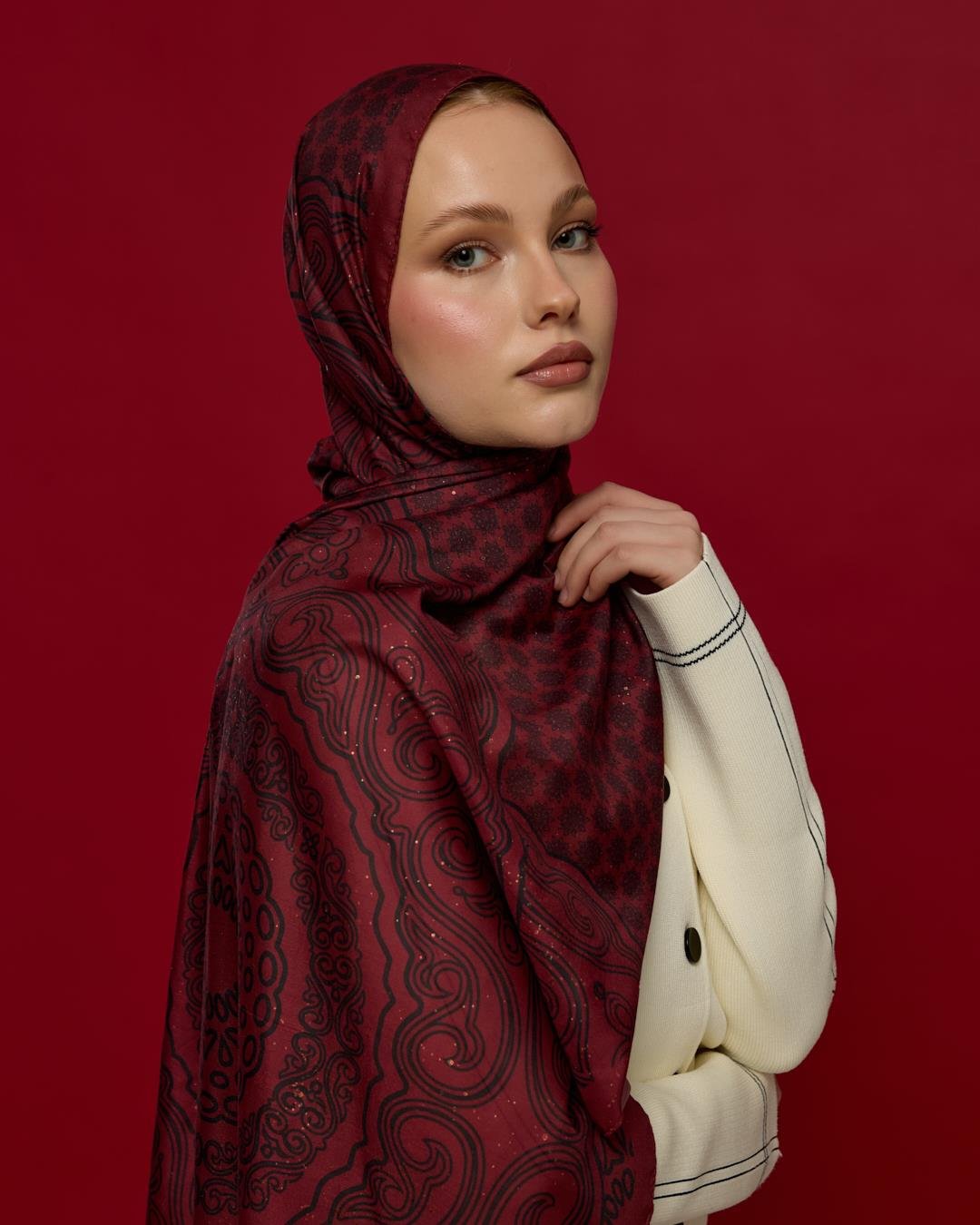 Lav & Nar Bala Hatun Desen Işıltılı Şal