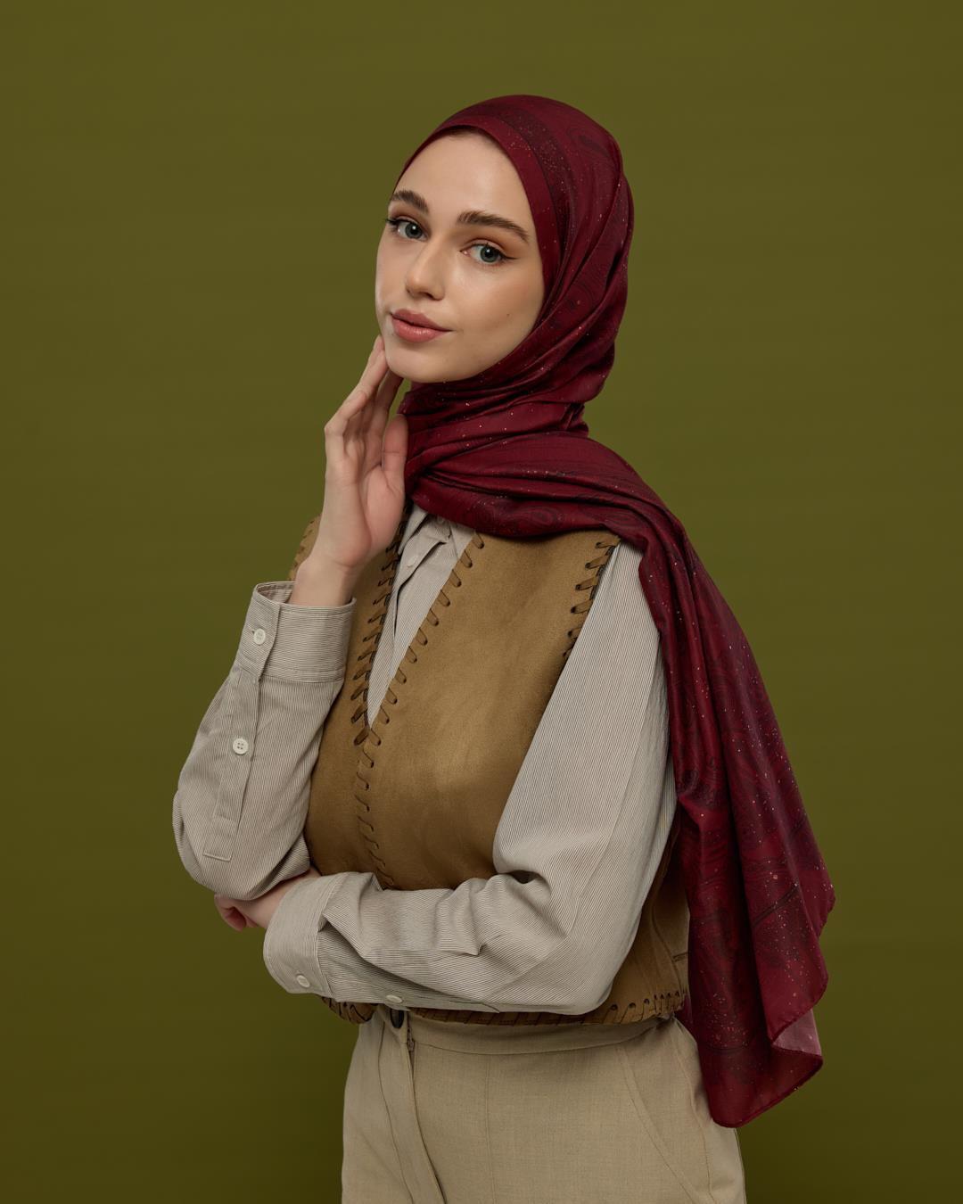 Lav & Nar Hürrem Desen Işıltılı Şal