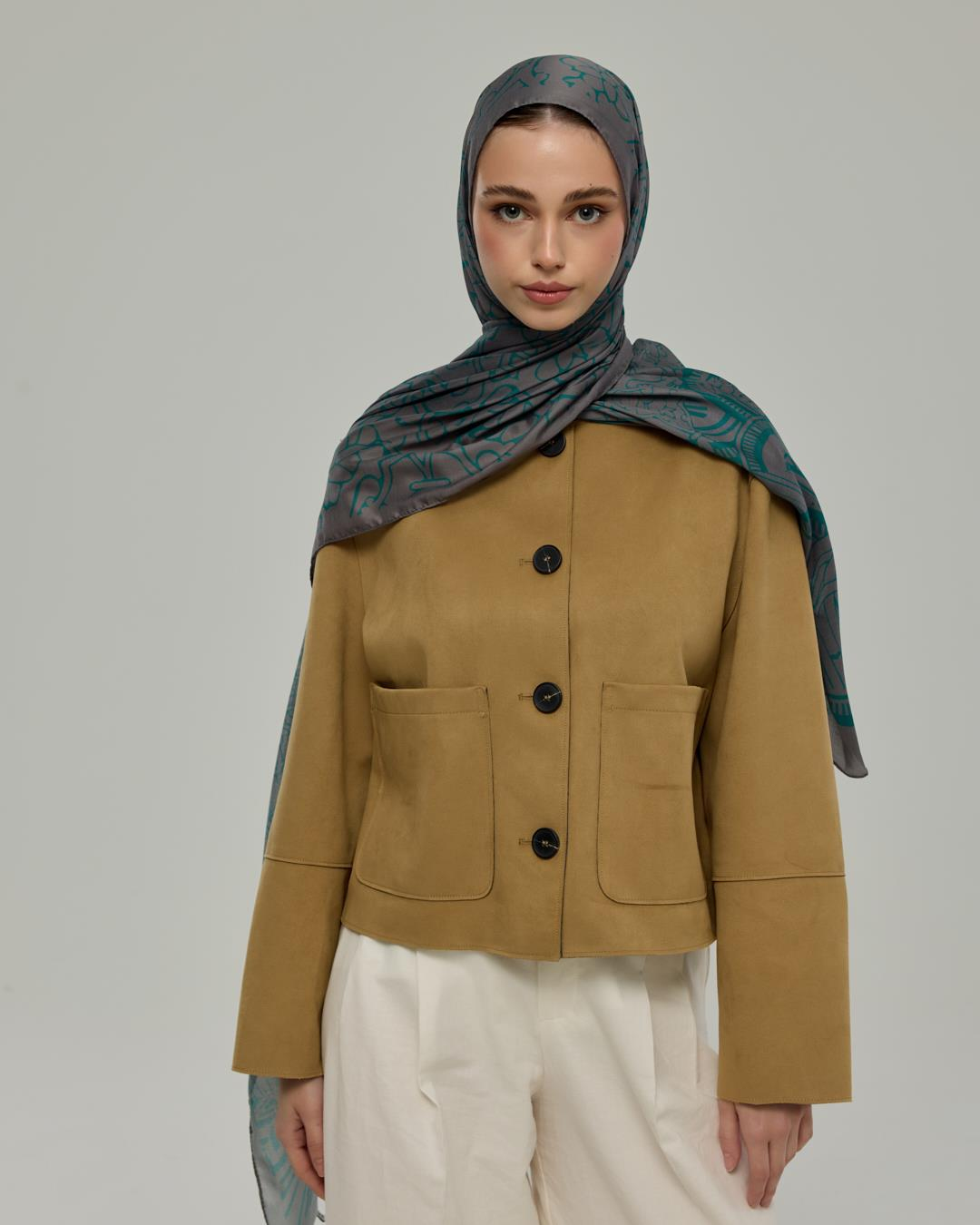 Lavanta Çizgisi & Zümrüt Harem Rüyası Desen Şal