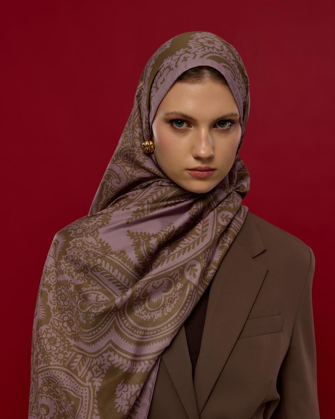 Leylak Gölgüsü & Kumral Sultani Desen Şal