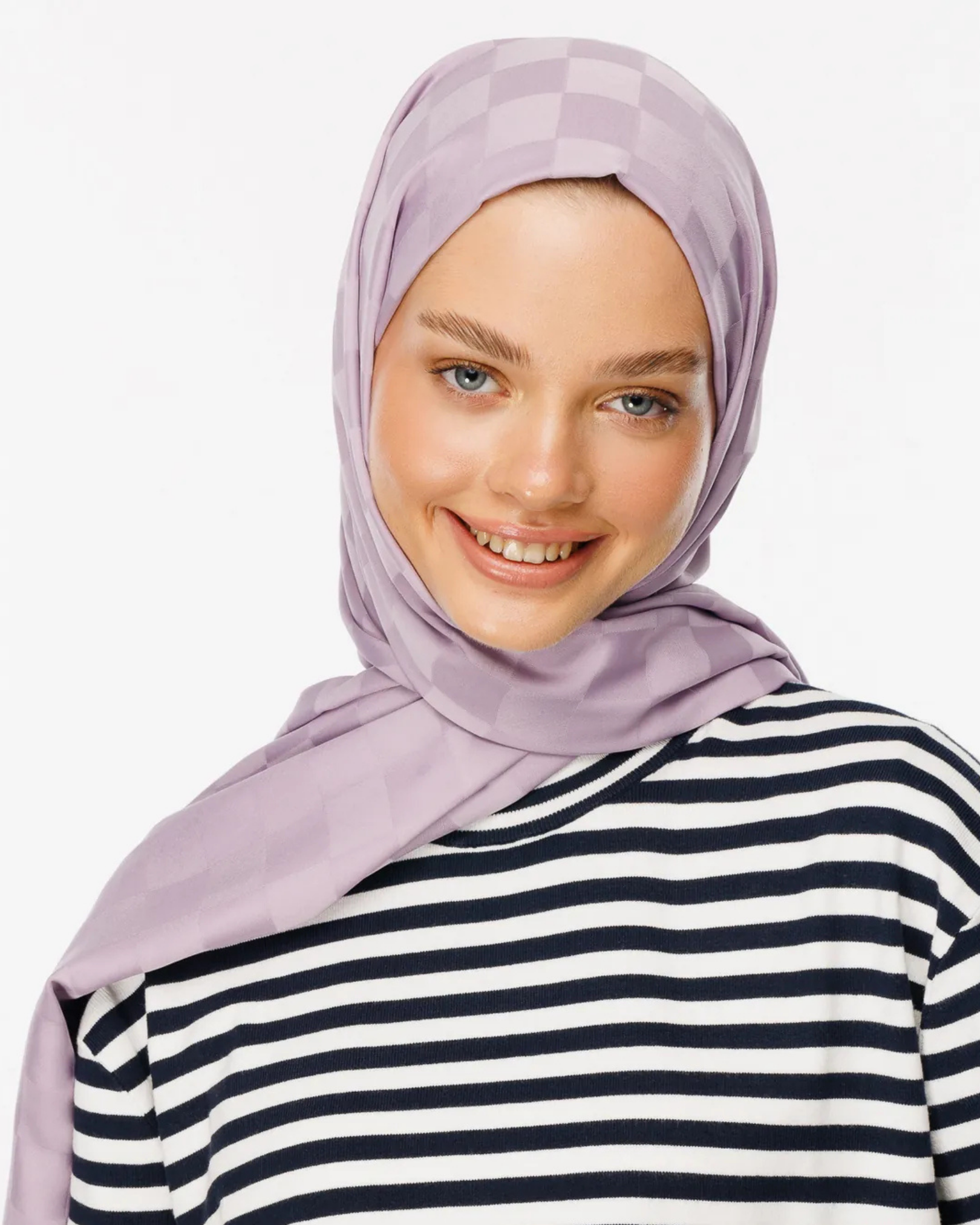 Lila Dama Desen İpeksi Jakar Şal
