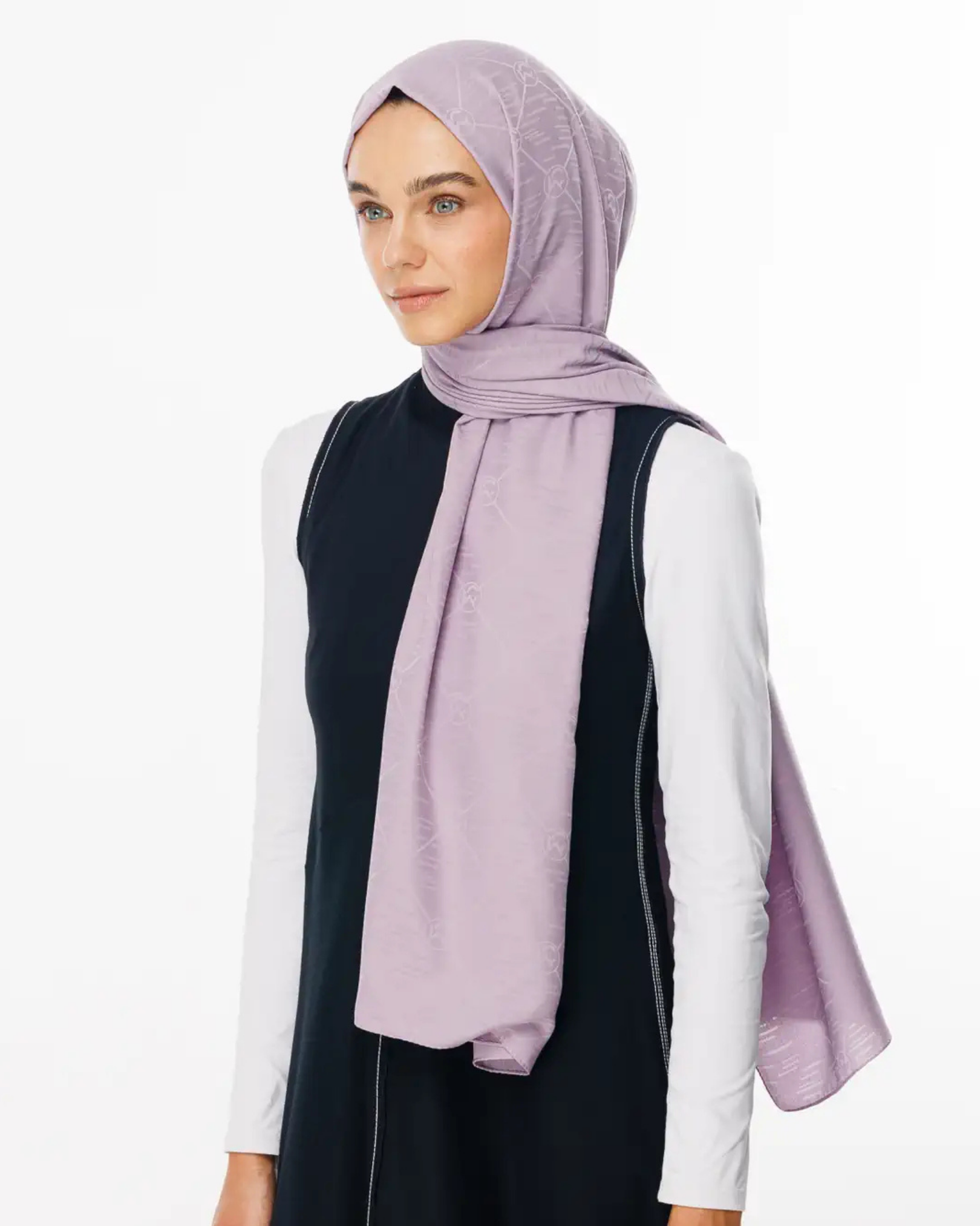 Lila Moon Is Desen Jakar Şal