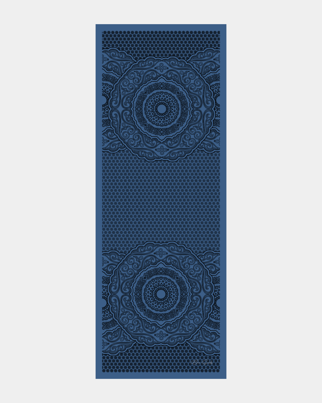 Mavi & Gece Halime Ana Desen Işıltılı Şal