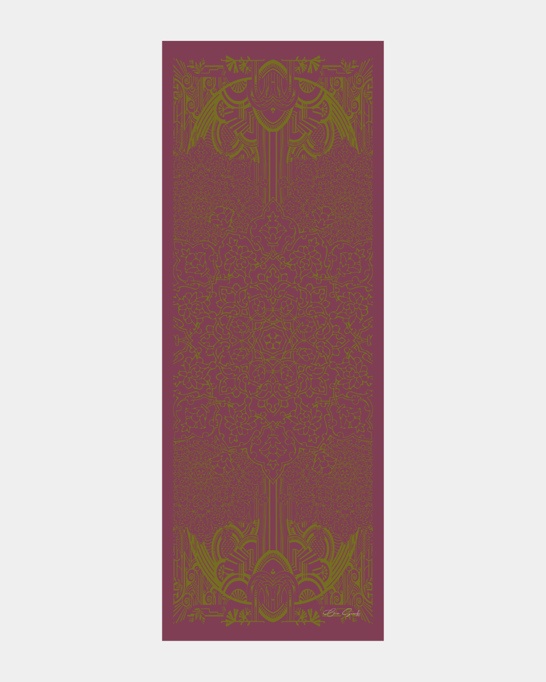 Mürdüm & Zeytin Çiçeği Harem Rüyası Desen Şal