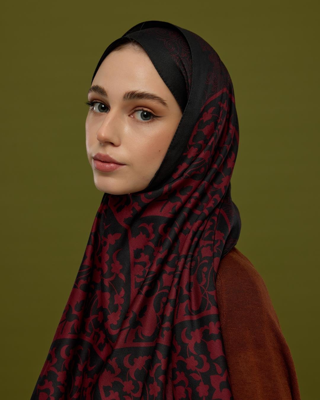 Nar & Lav Saraylı Desen Şal
